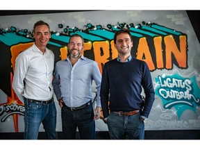 Julien Mosse Managing Director Southern Europe at Outbrain, Yaron Galai Co-Founder and CEO at Outbrain, François-Xavier Préaut Managing Director France at Outbrain.