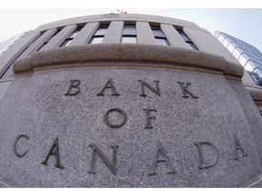 The Bank of Canada is seen in Ottawa, on Tuesday July 19, 2011. A new Bank of Canada survey says business sentiment has fallen from elevated levels, with companies underlining uncertainty around global trade, the housing sector and the energy industry.