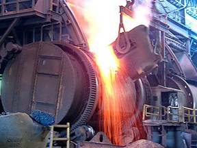 A Hudbay Minerals copper smelter in Flin Flon.