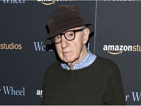 FILE - In this Nov. 14, 2017 file photo, director Woody Allen attends a special screening of "Wonder Wheel" in New York. On Friday, April 12, 2019, an Amazon lawyer said the filmmaker breached his four-movie deal with the online giant by making statements about the #MeToo movement that damaged prospects for promoting his films. Attorney Robert Klieger told a Manhattan federal judge that the company protected itself after Allen made comments that at a minimum were insensitive.