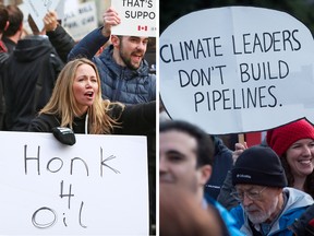 Demonstrations for and against Canada’s oil and gas industry show the conflict among Canadians.