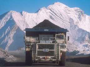 A truck hauls a load at Teck Resources Coal Mountain operation near Sparwood, B.C.