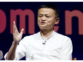 FILE - In this Oct. 12, 2018, file photo, Chairman of Alibaba Group Jack Ma speaks during a seminar in Bali, Indonesia. Remarks by the head of Chinese online business giant Alibaba that young people should work 12-hour days, six days a week if they want financial success have prompted a public debate over work-life balance in the country.