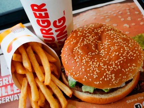 A regular Burger King Whopper. A new plant-based version is being rolled out in restaurants in the U.S.