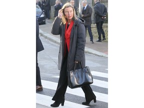 European Union High Representative for Foreign Affairs and Security Policy Federica Mogherini arrives on the second day of a G7 meeting at ministerial level in Dinard, Brittany, Saturday, April 6, 2019. The G7 meeting is focus on cybersecurity, the trafficking of drugs, arms and migrants in Africa's troubled Sahel region, and fighting gender inequality.