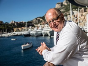 Jonathan Beckett, chief executive of Burgess Yachts, aboard the luxury superyacht Solandge during the Monaco Yacht Show.