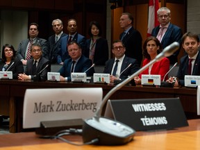 Bob Zimmer (seated,centre, with glasses), chair of the Standing Committee on Access to Information, Privacy and Ethics, with members of the International Grand Committee on Big Data, Privacy and Democracy.