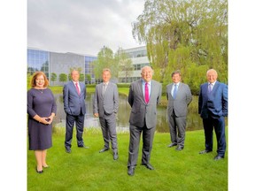 l-r Anne O'Driscoll, Martin Fahy, Michael Kelly, Peter Le Beau, Gilles Biscay, Tom Wall