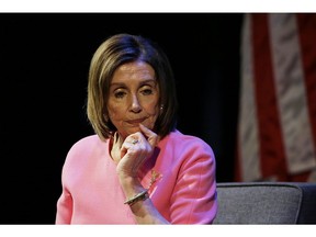 Speaker of the House Nancy Pelosi, D-Calif., listens to a question during an address at the Commonwealth Club Wednesday, May 29, 2019, in San Francisco. Speaker Pelosi spoke in her hometown about Special Counsel Robert Mueller's remarks today, President Trump, the new Congress and the 2020 election.