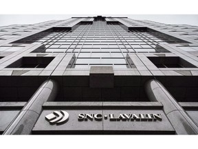 The headquarters of SNC Lavalin in Montreal. The company reported a loss in its first quarter compared with a profit a year ago.