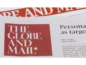 The Globe and Mail newspapers are seen Friday December 1, 2017 in Ottawa. The Globe and Mail has offered its employees a voluntary severance program in an effort to cut costs. Globe employees were told Wednesday that the newspaper is looking to cut $10 million annually from its operating budget.