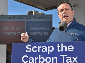 Jason Kenney campaigning in west Edmonton before he was elected premier.