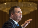 Alberta Premier Jason Kenney speaks at the Canadian Club in Toronto on May 3, 2019.