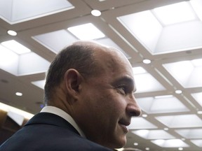 Jim Balsillie arrives to appear as a witness at a Commons privacy and ethics committee in Ottawa on May 10, 2018. The Canadian high-tech pioneer spoke today at the International Grand Committee on Big Data, Privacy and Democracy.