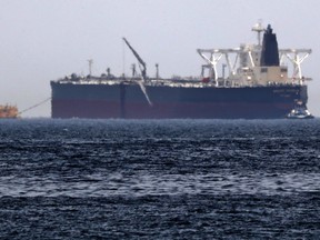 The crude oil tanker, Amjad, which was one of two reported tankers that were damaged  in mysterious "sabotage attacks", off the coast of the Gulf emirate of Fujairah.