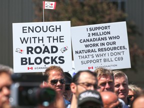 Several thousand pro pipeline protesters rallied at Stampede Park during the Global Petroleum Show in Calgary on Tuesday, June 11, 2019.