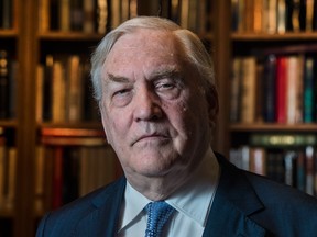 Conrad Black in the library of his Toronto home.