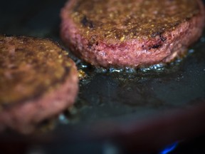 Beyond Meat burgers in New York City.