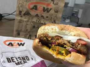 A&W’s Beyond Meat burger