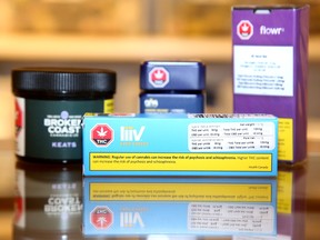 Cannabis products at a store in Ottawa.