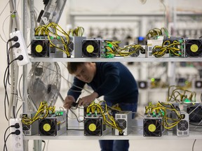 A cryptocurrency mining operation in Russia. Iranians have turned to cryptocurrencies as they seek ways to avert U.S. government sanctions that limit their ability to access hard currency.