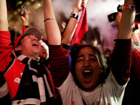 Fans in Toronto celebrate after the Raptors defeated the Golden State Warriors Thursday. Canadians have another reason to celebrate, today is Tax Freedom Day.