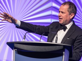 Jeff Davis, chief legal and corporate affairs officer at Ontario Teachers’ Pension Plan, speaks after winning the Canadian General Counsel of the Year Award Recipient on June 10, 2019.