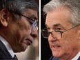 Bank of Japan governor Haruhiko Kuroda, left, and U.S. Federal Reserve chairman Jerome Powell both grappling with low inflation.