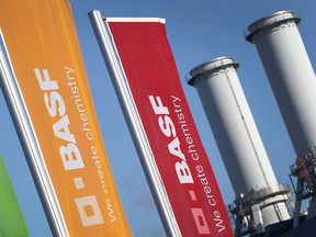 BASF headquarters in Ludwigshafen am Rhein, Germany. Shares in German chemical giant BASF tumbled at the start of trading on Tuesday, after the group slashed its earnings forecast for the full year, blaming the impact of trade conflicts on the industry.
