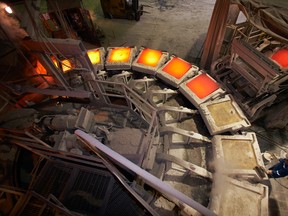 A June 2009 handout photo of HudBay Minerals' copper smelter in Flin Flon, Manitoba.