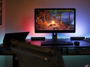 Philips Hue's entertainment and gaming features are best enjoyed with lights placed behind your screen, which mellows the effect and keeps it from becoming distracting.