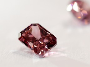 The annual Argyle Pink Diamonds Tender is arranged for a photograph at the Argyle diamond mine on Friday, July 12, 2019.