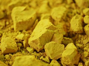 Uranium concentrate, commonly known as yellowcake. Producers’ outlook has improved now that the U.S. has decided not to implement fresh trade restrictions on the metal’s import.