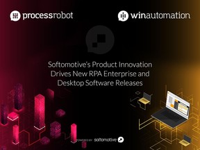 Softomotive's Product Innovation Drives New RPA Enterprise and Desktop Software Releases