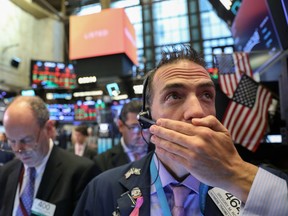 The S&P 500 sank almost three per cent as the inverted gap in rates for two- and 10-year U.S. Treasuries flashed a warning that has normally preceded a recession.