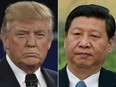 President Donald Trump, left, and China's leader Xi Jinping.