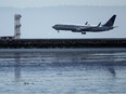 A United Airlines Boeing 737 lands at San Francisco International Airport on April 24, 2019 in San Francisco, California.