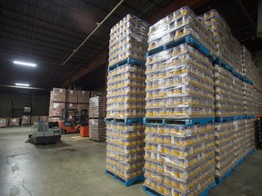 The inside of a warehouse in Toronto.