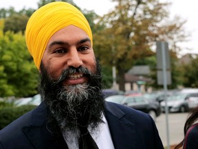 NDP leader Jagmeet Singh on the election trail in London, Ont.