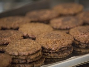Plant-based burgers at a meat-free fast-food restaurant in the U.K.