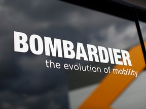 The Bombardier company logo.