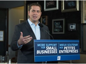 Federal Conservative leader Andrew Scheer makes a campaign stop in Thorold, Ont., on Tuesday, September 24, 2019.