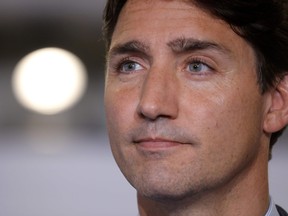 Prime Minister Justin Trudeau at a press conference in Biarritz, south-west France on August 26, 2019, on the third day of the annual G7 Summit.