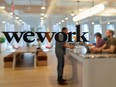 WeWork offices in Manhattan. The We Company rents out workspace to clients under short-term contracts.