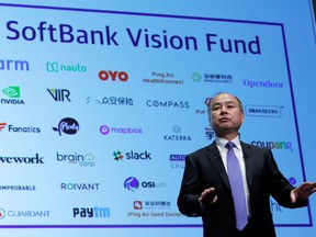 SoftBank founder Masayoshi Son at just the second Vision Fund presentation last year.