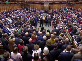 The House of Commons after lawmakers decided to delay their agreement. Prime Minister Boris Johnson will try again to get his Brexit deal passed by parliament today.