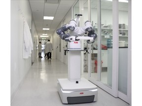 ABB's mobile and autonomous YuMi® laboratory robot concept will be designed to work alongside medical staff and lab workers.