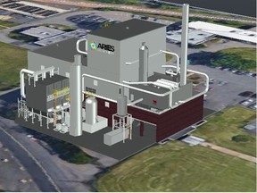 Rendering of Aries Linden Biosolids Gasification Facility