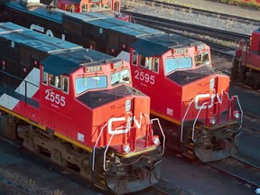 Canadian National Railway now expects adjusted earnings per share growth in the high single-digit percentage range this year.