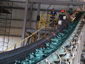 Chunks of raw cobalt at a facility in the Democratic Republic of Congo.